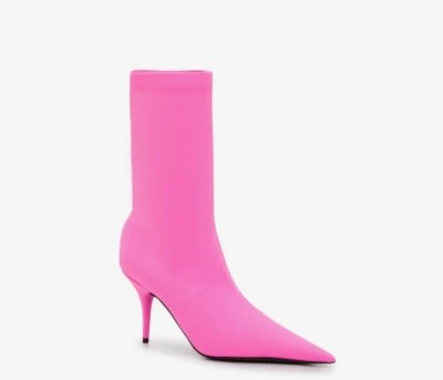 Balenciaga Cuchillo Calcetín Elástico Botín Tacones Talla 39 EU Rosa Gatito Tacón NUEVO Foto 1 de 4