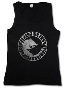 GERI AND FREKI TANK TOP VEST GYM Wolves Odin Wolves Paganism Newpaganism Vikings - Picture 1 of 2