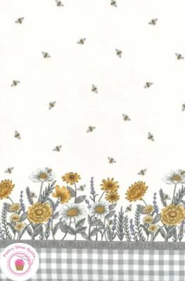 Moda HONEY LAVENDER 56088 11 Cream Ivory DOUBLE BORDER Deb Strain Quilt Fabric - Image 1 of 4