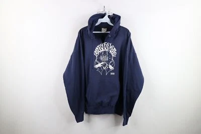 Vintage 90s Streetwear Mens Size XL Distressed Graffiti Hip Hop New York Hoodie - Image 1 of 4