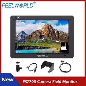 FEELWORLD FW703 V2 7 inch DSLR Camera Field Monitor 3G SDI 4K HDMI 3D LUT HD LCD - Picture 1 of 11