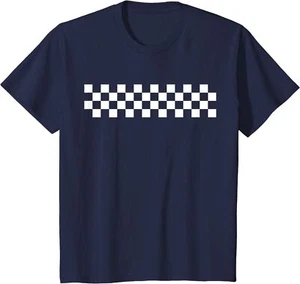 Car Racing Checkered Finish Line Flag Automobile Race Youth Unisex T-shirt - Picture 1 of 7