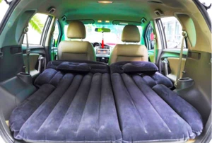 Inflatable SUV Air Mattress Thickened Flocking ,2 Pillows & Electric Air Pump - Picture 1 of 6