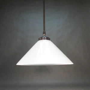 Lámpara colgante Art Nouveau pantalla de vidrio opalino lámpara de techo vintage lámpara de techo atemporal1 - Imagen 1 de 19