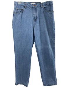 Pantalones de mezclilla Bill Blass para mujer talla 16 ajuste fácil azul lavado medio pierna cónica - Imagen 1 de 11