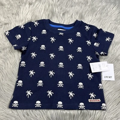 Hudson Toddler Boys Navy White Skull T Shirt 2T - Image 1 of 4