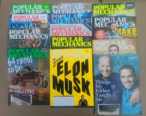 Popular Mechanics Magazine Lot 10 Elon Musk SpaceX Tesla Biden DIY Science Auto - Picture 1 of 5