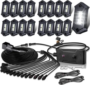 Pure White R34 Rock Lights Kit, Rocker Switch Wire Harness 16PC LED.... - Bild 1 von 7