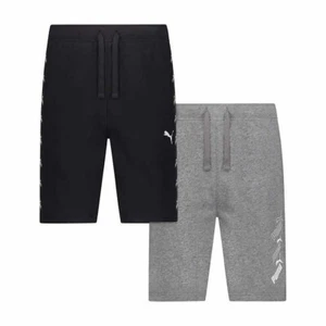 NWT Boy's PUMA 2 Pack Active Shorts Gray Black Size Small 7 - 8 - Picture 1 of 11
