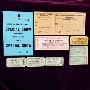 Vtg Lot Defunct Amusement Tickets Chippewa Park – Euclid Beach – Hippodrome More - Picture 1 of 6