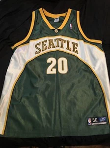 Authentic NBA Reebok Gary Payton Seattle Supersonics Jersey Sz 52 - Picture 1 of 6