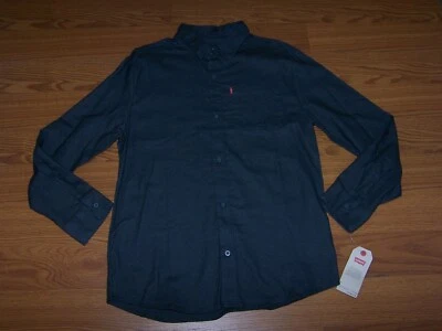 Size M 10/12 Boys Levi's Flannel Shirt (Gray) - Image 1 of 4