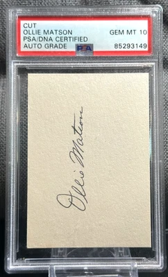TARJETA ÍNDICE OLLIE MATSON CORTE CORTE CORTE CORTE FIRMADO AUTÓGRAFO PSA ADN GEMA COMO NUEVA 10 AUTO Foto 1 de 2