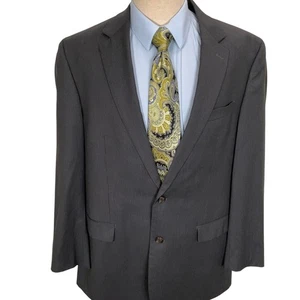 Ralph Ralph Lauren Blazer Men 46L Gray Pinstripe Classic Wool Suit Jacket - Picture 1 of 11