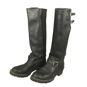 Wesco Boss 20" Ingeniero Motociclista Arnés Botas de Cuero Negras para Hombres Talla UK9 US10 EUC - Imagen 1 de 15