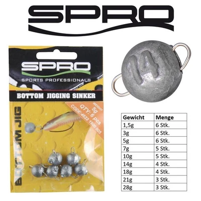 Spro Bottom Jigging | Cheburashka 1,5g bis 28g | Jig Bleikugeln Jigkopf Jighead  - Bild 1 von 4
