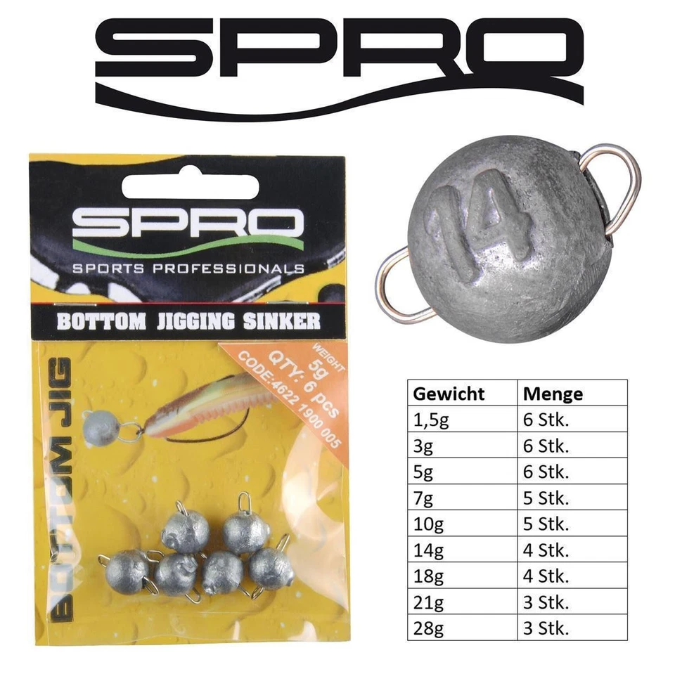 SPRO Gamakatsu Bottom Jig Cheburashka 10g 46221900010 Jighead Bleikopf