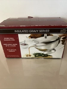 Sauciere Servierer Edelstahl doppelwandig 14oz * Bett Bath & Beyond Neu im Karton - Bild 1 von 3