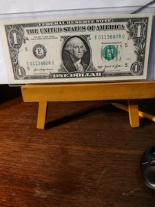 Error Virginia Fed Note Ink smear on Washington's face E01138828C money currency - Picture 1 of 4