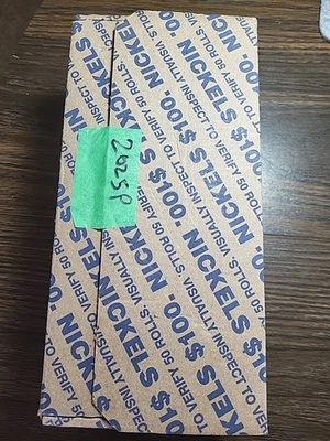 2025P JEFFERSON CAIXA DE BANCO DE NÍQUEL/BRILHANTE NÃO CIRCULADO NF ROLOS DE CORDA/BU - Imagem 1 de 3