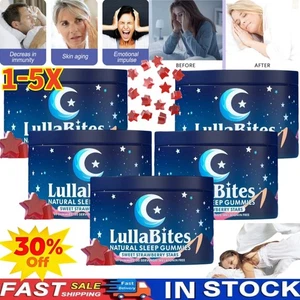 LullaBites Gummies For Sleep & Calmness Star Shaped Strawberry Flavor 60 Gummies - Picture 1 of 17