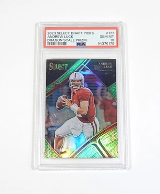 Selecciones selectas del draft 2023 escala dragón Prizm Andrew Luck #177 PSA 10 Foto 1 de 2