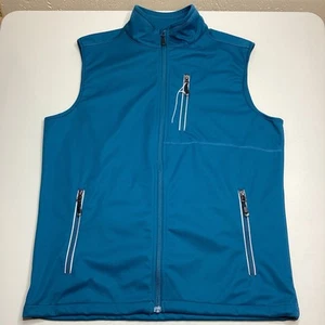 33000ft Vest NWOT Mens Medium Teal Full Zip Lightweight Golf Vest Hiking Adult - Picture 1 of 11