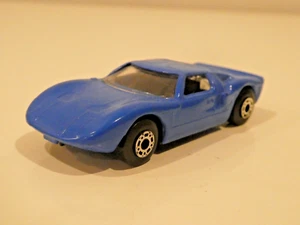 MATCHBOX SUPERFAST No. 41 ~ FORD G.T. - BLUE/BLACK INTERIOR/BLACK BASE- BULGARIA - Picture 1 of 8