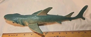 Vintage Gummi Weißer Hai 70er Jahre Hong Kong Spielzeug Kiefer Ozean Fisch Raubfisch - Bild 1 von 11