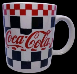 Vintage - Coca-Cola - Checkered - Mug - Gibson - 1996 - Red/White/Black - 1 Mug - Picture 1 of 9