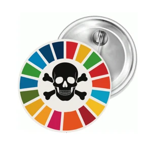 Button Great Reset Skull Totenschädel Anti El Anstecknadel Anstecker Pin Brosche - Picture 1 of 2