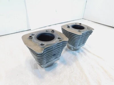 Pair Harley Davidson Sportster 883 Hugger Silver Engine Cylinder Barrel Jugs - Image 1 of 4
