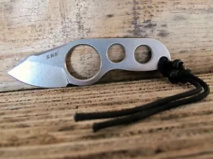 Sanrenmu 4091 12C27 Stahl Neck-Knife mit Layard 2 Beads ABS-Scheide Kugelkette - Picture 1 of 6
