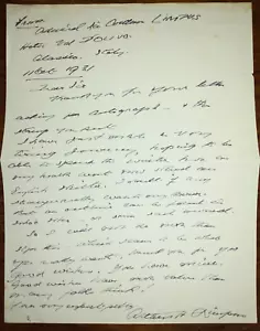 Admiral Sir Arthur Henry Limpus (1863-1931) Autograph ~ Signed Letter - Picture 1 of 4