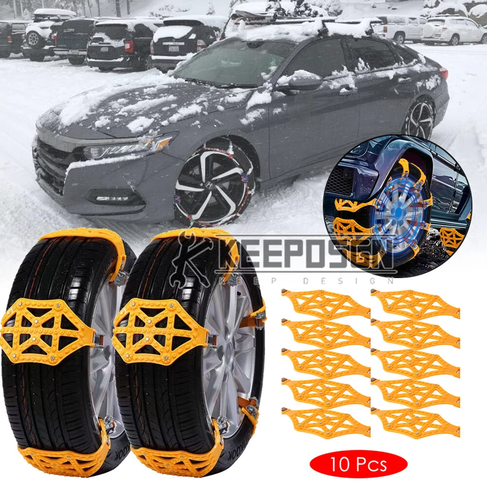 Para Honda Accord Rueda Gruesa Nieve Neumático Cadena Antideslizante Invierno Emergencia Barro Lluvia Foto 1 de 4