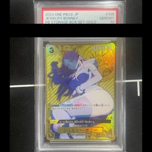 One Piece Card PSA 10 Jewelry Bonney OP08-105 Parallel Gold THE BEST Storage JPN - Picture 1 of 2