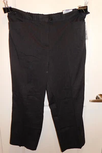 20W Pet MB Catherines Women Plus Size Black Gray Pinstripe Stretch Pants NWT - Picture 1 of 3