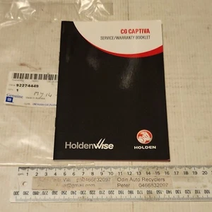HOLDEN CG CAPTIVA MY14 OWNERS SERVICE / WARRANTY MANUAL BRAND NEW - Picture 1 of 2