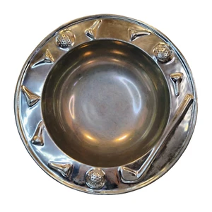 Tazón de trofeo para servir frutas ensalada de 13,25" peltre pulido para palos de golf para golfistas - Imagen 1 de 8