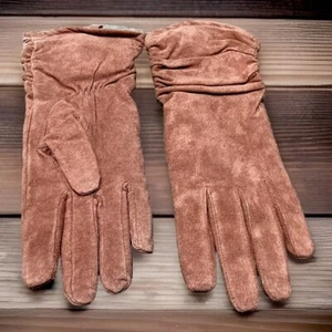 Jendi Genuine Leather Suede Gloves Coca Brown Womens Size XL Extra Large - Picture 1 of 19