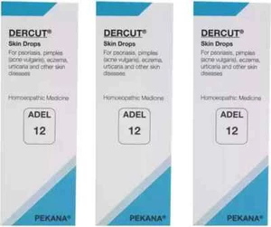 ADEL 12 Dercut Drops 20ml | Skin Detox & Allergy Relief | Pack of 3 | Free Shipp - Picture 1 of 4