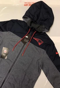 Nike NFL New England Patriots Mens Winterised Jacket Hoodie Size 2XL New - Picture 1 of 8