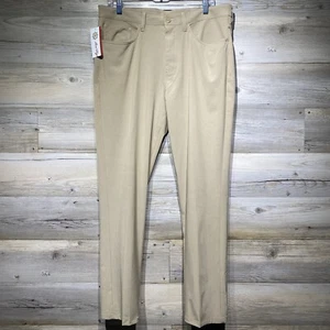 Ben Hogan Performance 5-Pocket Pants Men’s 33x30 Tan Brown UPF 50 4-Way Stretch - Picture 1 of 7