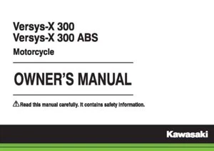 Libro manual del propietario Kawasaki 2017 Versys-X 300 - Imagen 1 de 12