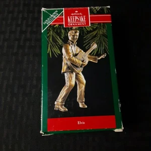Hallmark 1992 Elvis Keepsake Ornament Christmas Vintage Gold Crown Exclusive - Picture 1 of 4