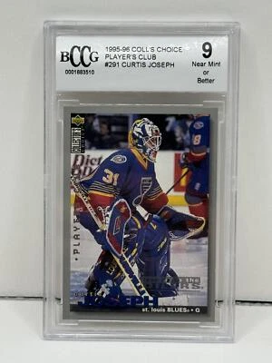 1995-96 Collector's Choice Curtis Joseph Player's Club #291 BCCG 9 Blues - Image 1 of 2