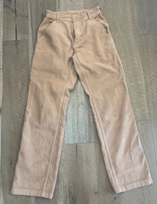 Pantalones de mezclilla John Galt tostados de pana tiro alto pierna recta talla S holgados solapa bolsillo trasero Foto 1 de 4