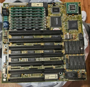 Retro Gaming Biostar MB-1333AEA-G Micro AT MB 386DX 40MHz w/RAM 6xISA DLC33 FPU - Picture 1 of 9