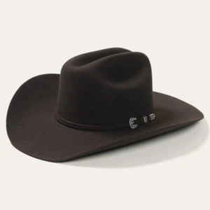 Stetson 6X Skyline Chocolate Felt Cowboy Western Hat - Size 7 3/8 - Picture 1 of 3