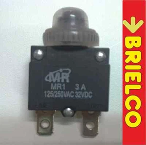 INTERRUPTOR DE PROTECCIÓN FUSIBLE PROTECCIÓN AUTOMÁTICA CORTOCIRCUITO RESTABLECIBLE 3A AC - Imagen 1 de 1